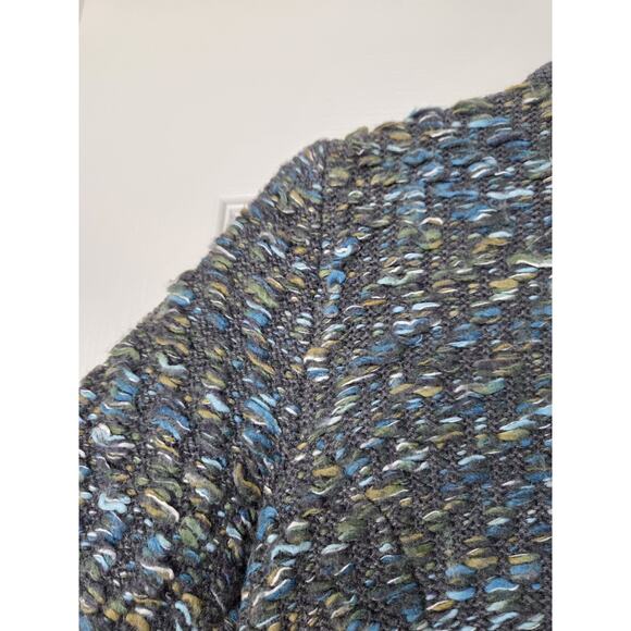 Moth Anthropologie Keavey Wool Mohair Blend Blue Chunky Cardigan Sweater, Small - Picture 12 of 15